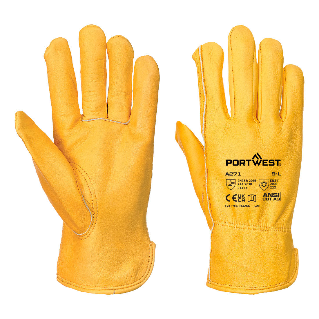 Gefütterter Driver Handschuh - Braun (TAR)
