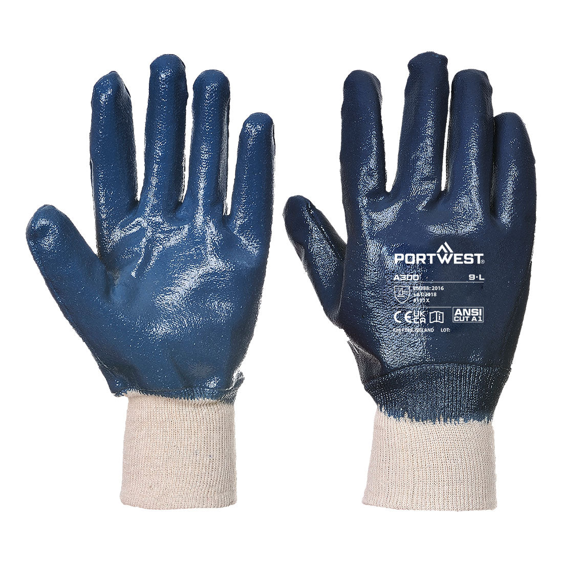 Nitrilhandschuh Mit Strickbund - Marine (NAR)