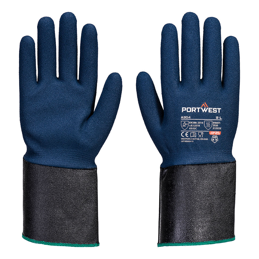 Nitrotough Grip Glove - Grau/Blau (G4R)