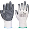 Grip 13 Nitril 3 Fingerlose Handschuhe (Pk12) - Weiss/Grau (W7R)