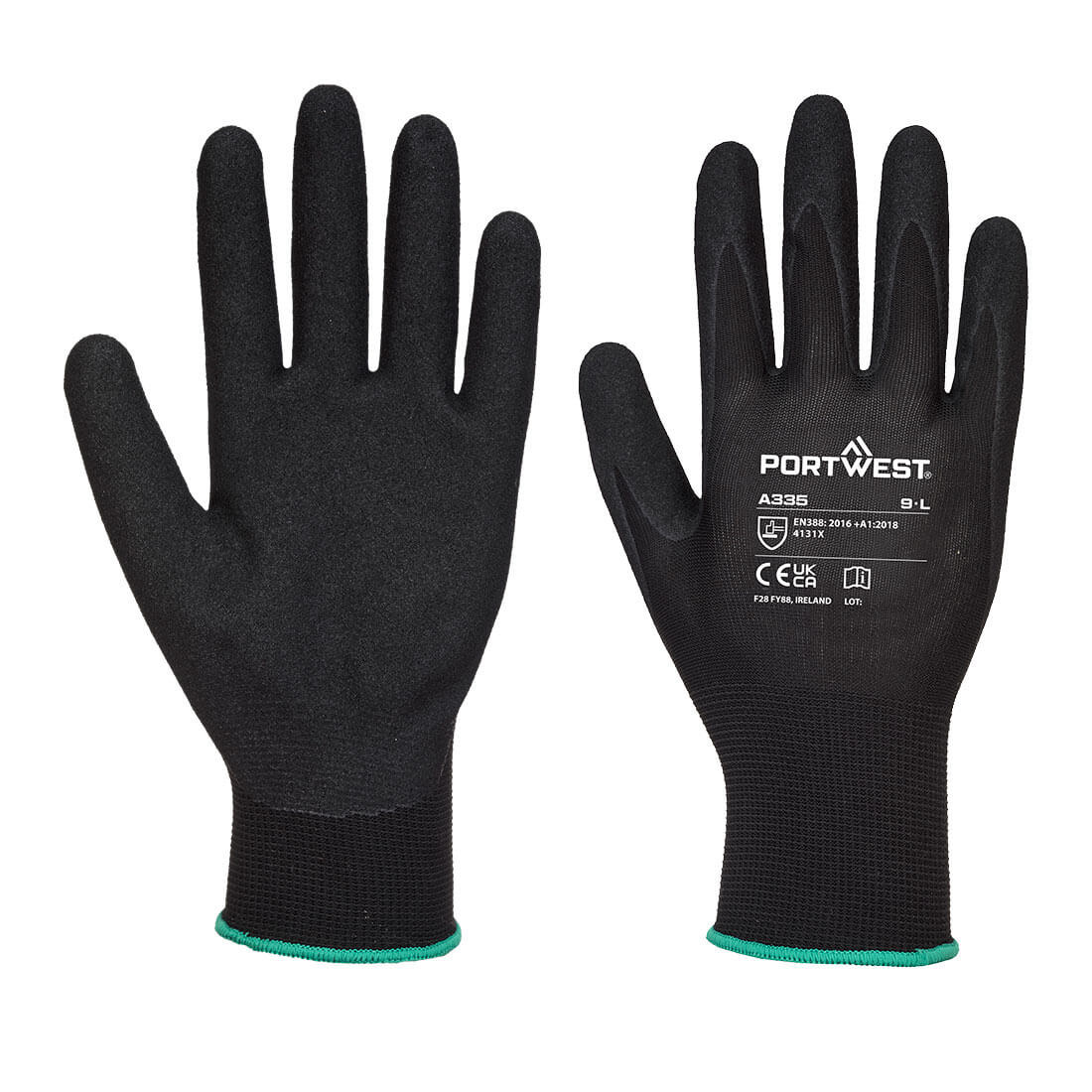 Dermi-Grip NPR15 Nitril-Handschuh - Schwarz (K8R)