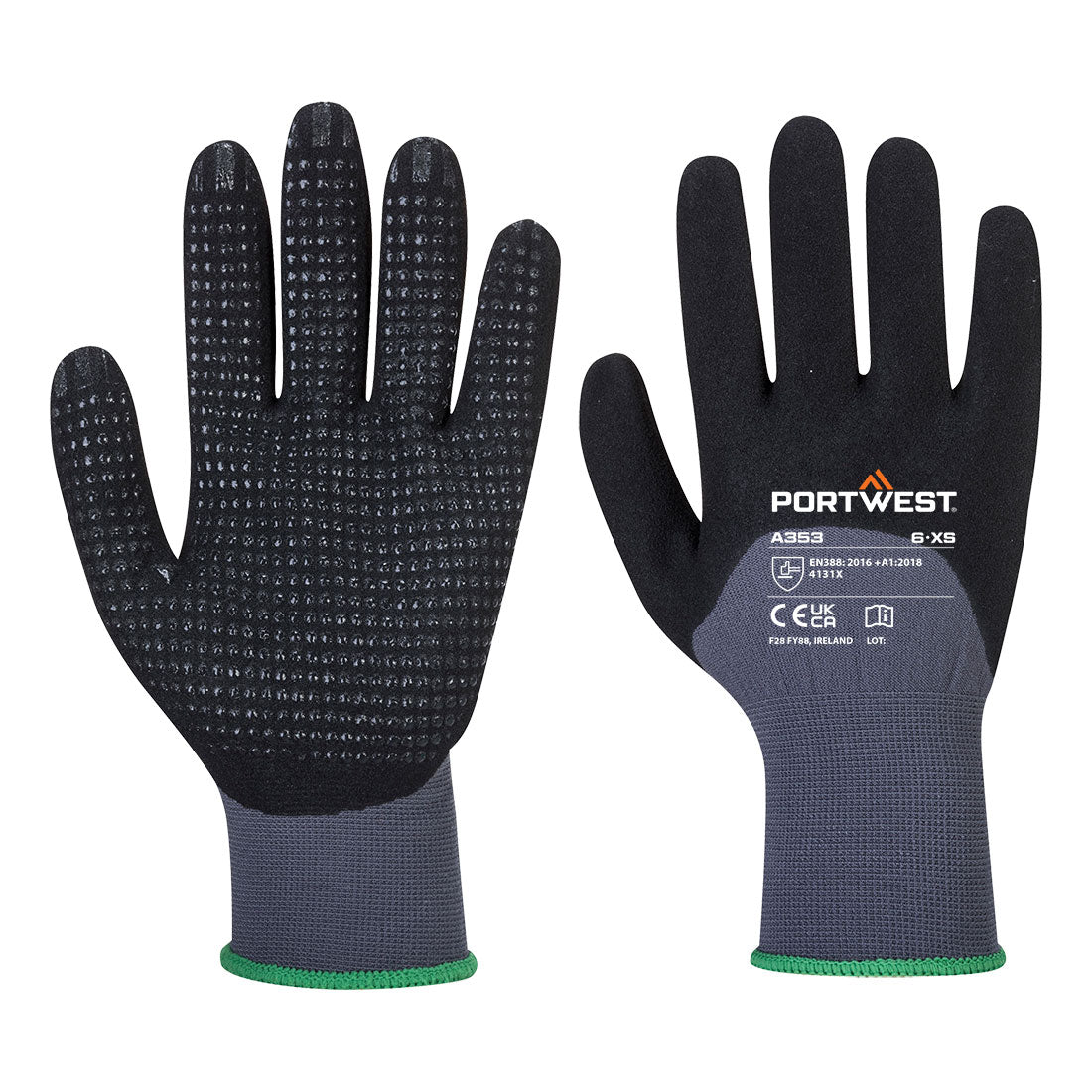 Dermiflex Ultra Plus Handschuh - Grau/Schwarz (G8R)