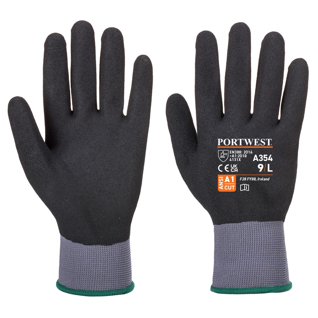 Dermiflex Ultra Pro Nitrilschaum-Handschuh - Schwarz (K8R)