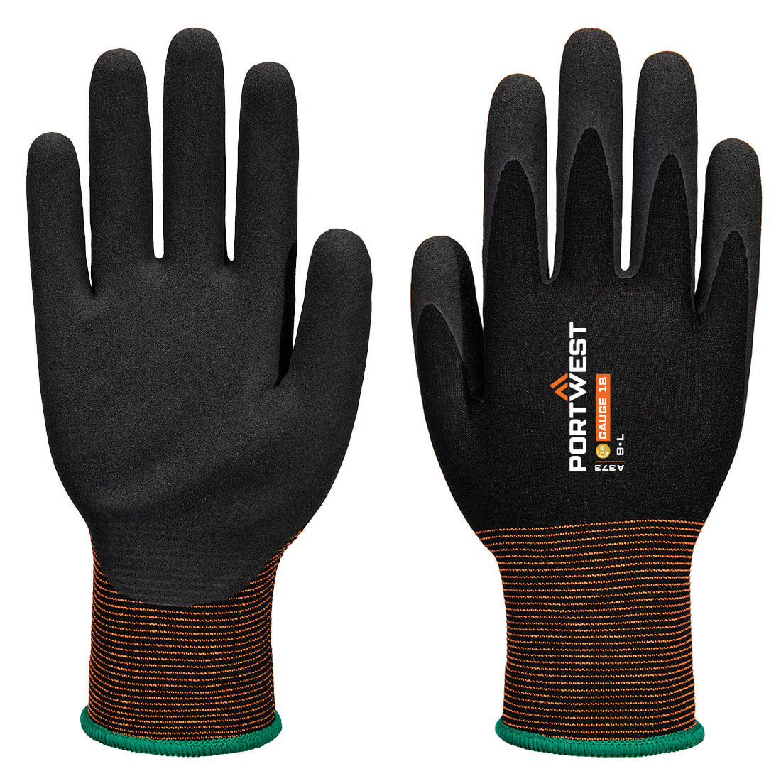 GP Grip 18 Latex Sandy Handschuh - Schwarz (K8R)