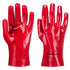 PVC Stulpenhandschuh - Rot (RER)