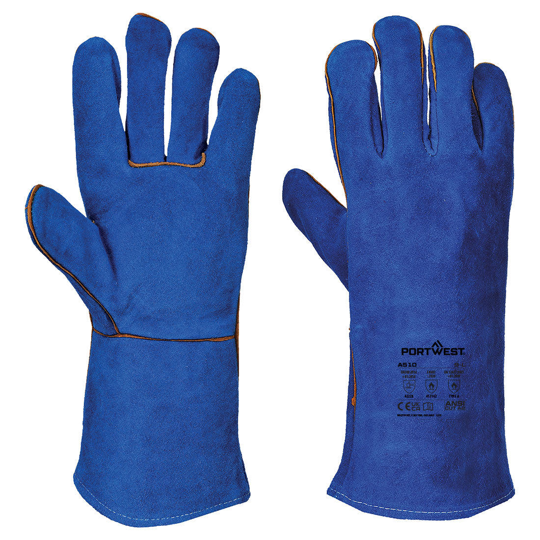 Schweißer Stulpenhandschuhe - Blau (BLU)