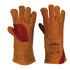 Verstärkter Schweisserschutz-Handschuh mit Stulpe - Braun (BRR)