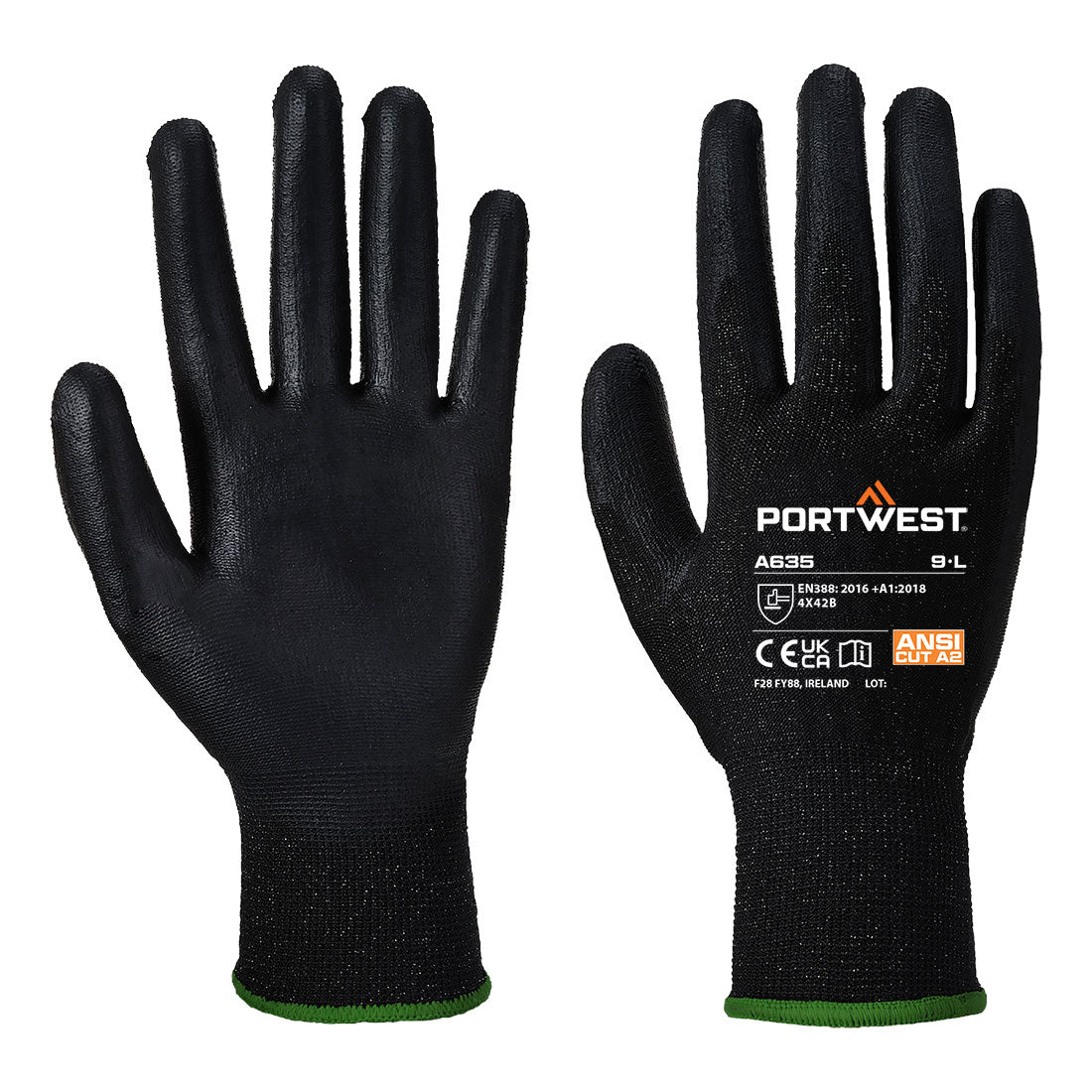 Eco-Schnittschutz-Handschuh - Schwarz (K8R)