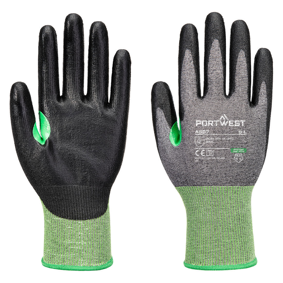 CS C18 PU-Schnittschutzhandschuh - Grau/Schwarz (G8R)