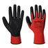 RED PU-SCHAUM-HANDSCHUH - Rot/Schwarz (R8R)