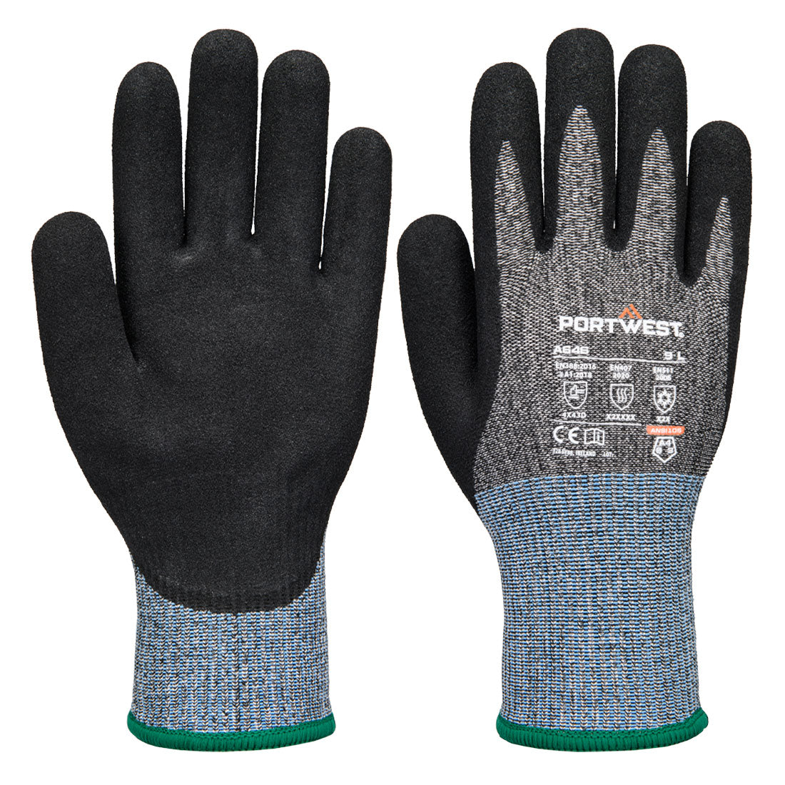 Vis-Tex Winter Cut D13 Nitril-Handschuh - Schwarz (K8R)