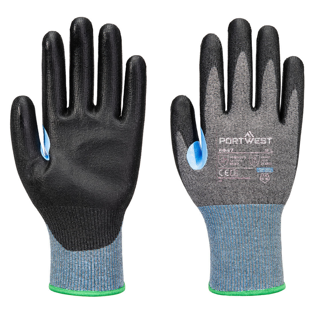 CS Cut D15 PU Schnittschutzhandschuh - Grau/Schwarz (G8R)