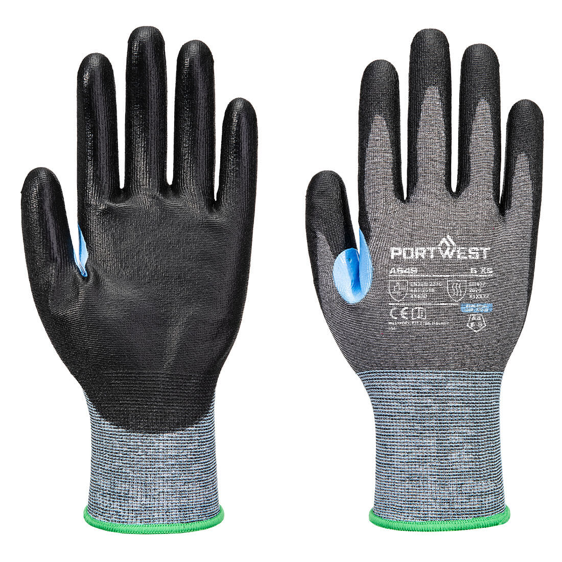 CS D21 PU Schnittschutzhandschuh - Grau/Schwarz (G8R)