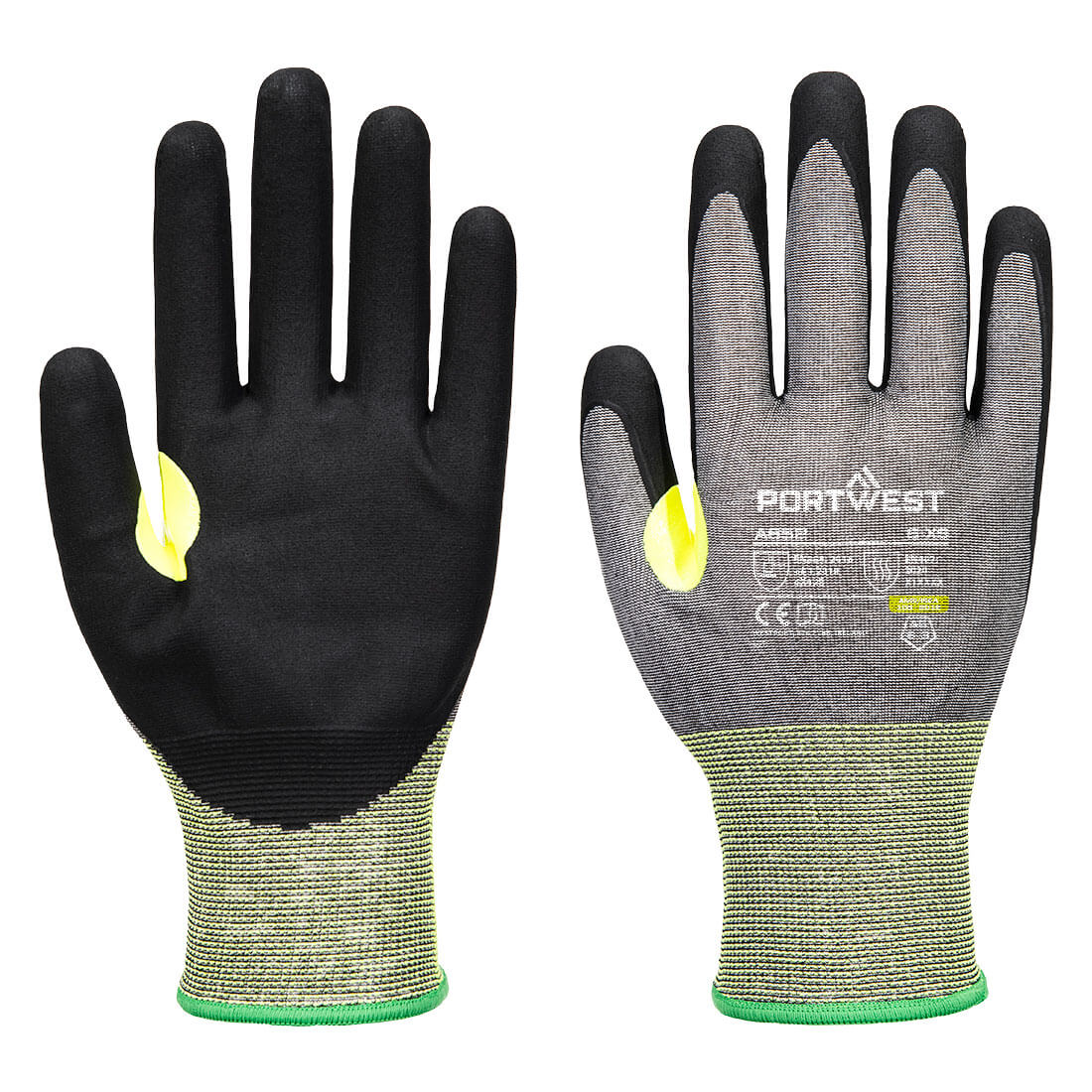 CS E21 Nitril Schnittschutzhandschuh - Grau/Schwarz (G8R)