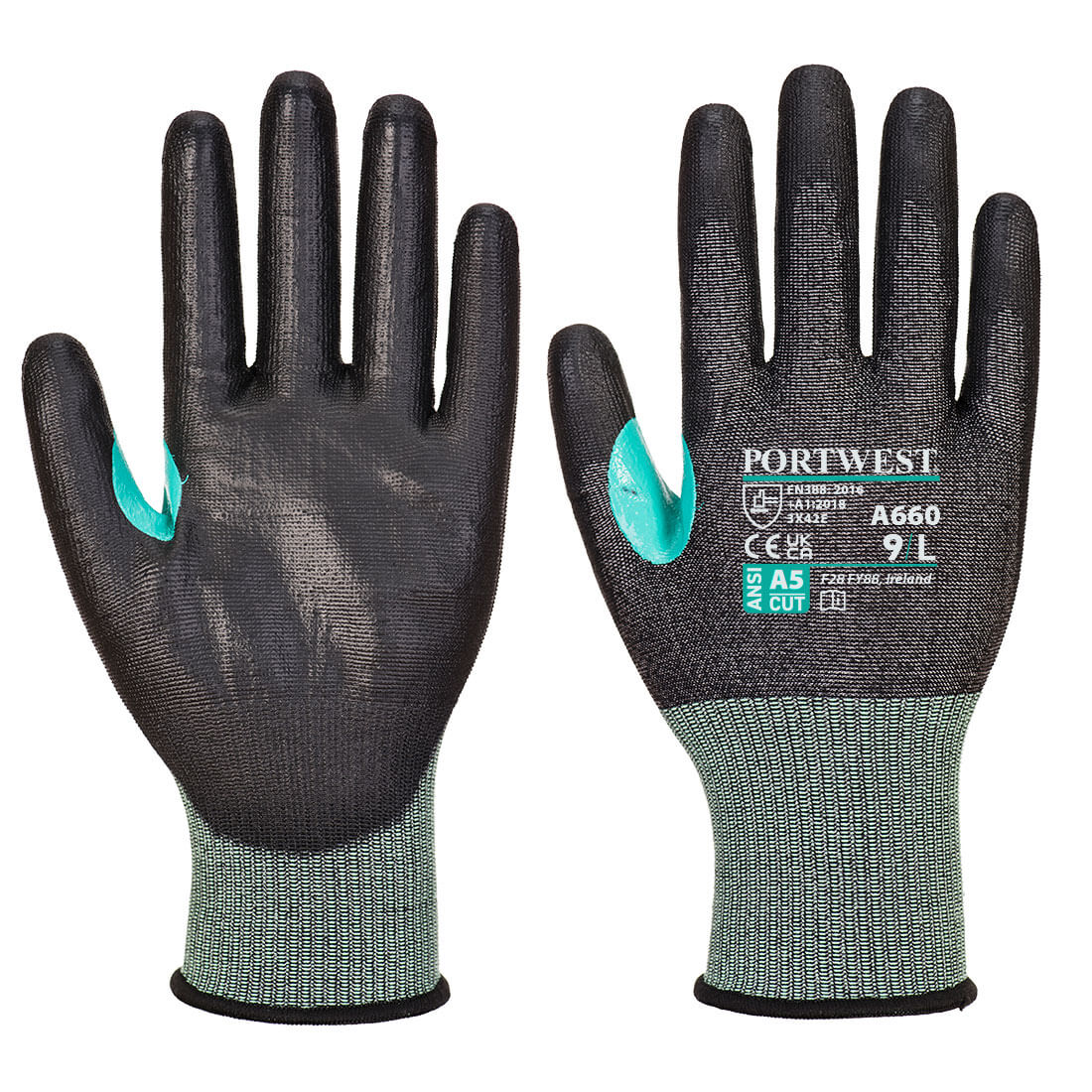 CS VHR18 PU-Schnittschutzhandschuh - Schwarz (K8R)