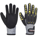 Schnittfester Stoßschutz- Handschuh - Grau/Schwarz (G8R)
