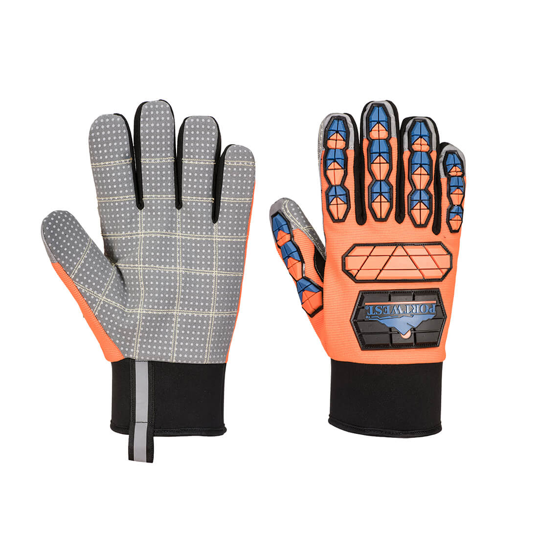 Aqua-Seal Pro Winter Stoßschutz- Handschuh - Orange/Blau (O4R)