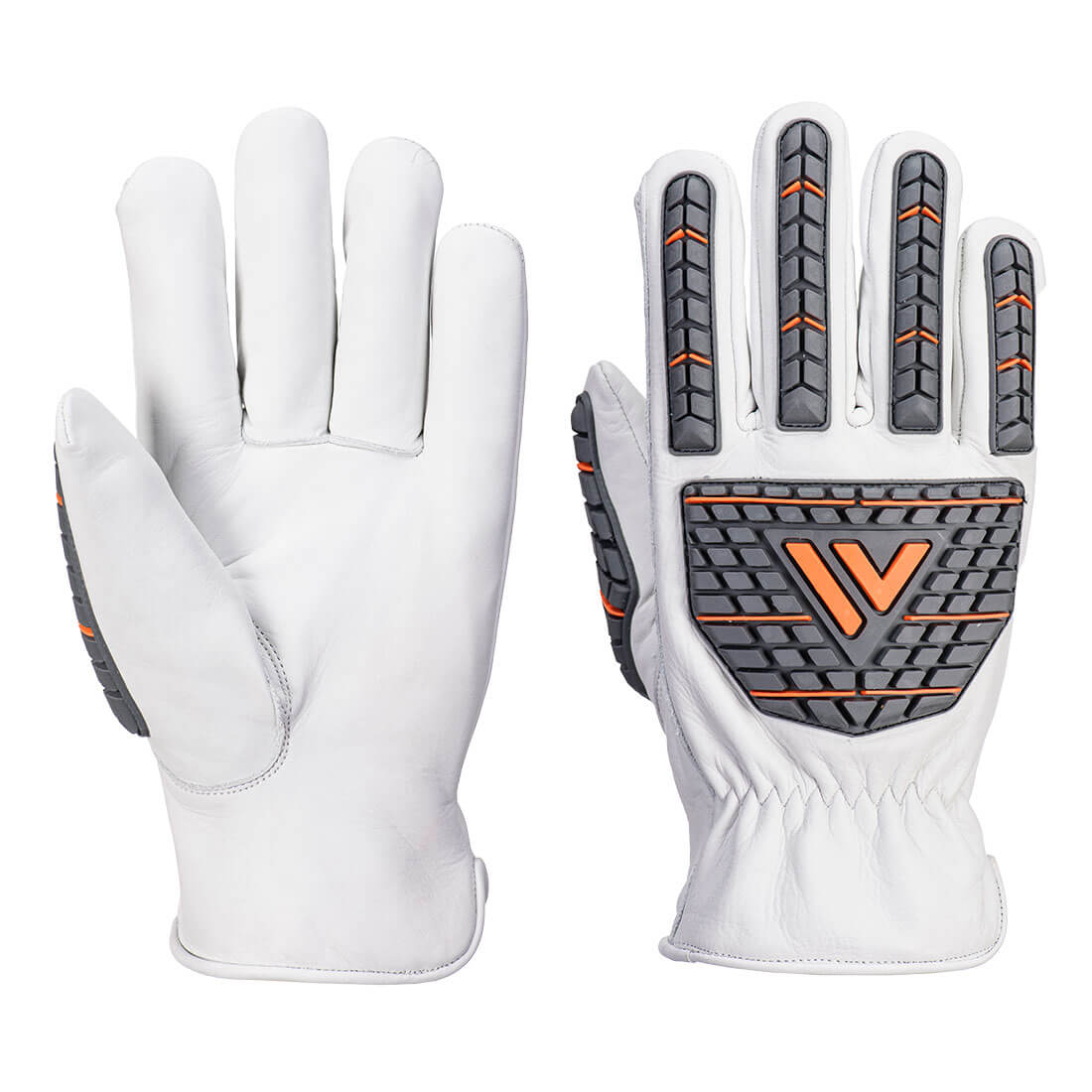 Stoßschutz- Handschuh  (ungefüttert) - Weiss (WHR)