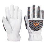 Stoßschutz- Handschuh  (ungefüttert) - Weiss (WHR)