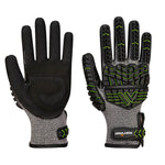 VHR15 Nitrilschaum- Stoßschutz- Handschuh - Schwarz/Gruen (K3R)