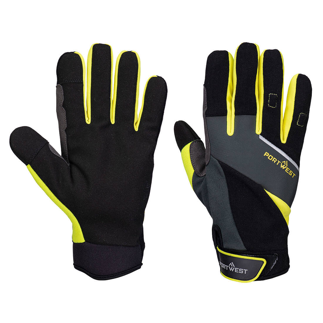 DX4 LR Schnittschutzhandschuh - Schwarz/Gelb (K2R)