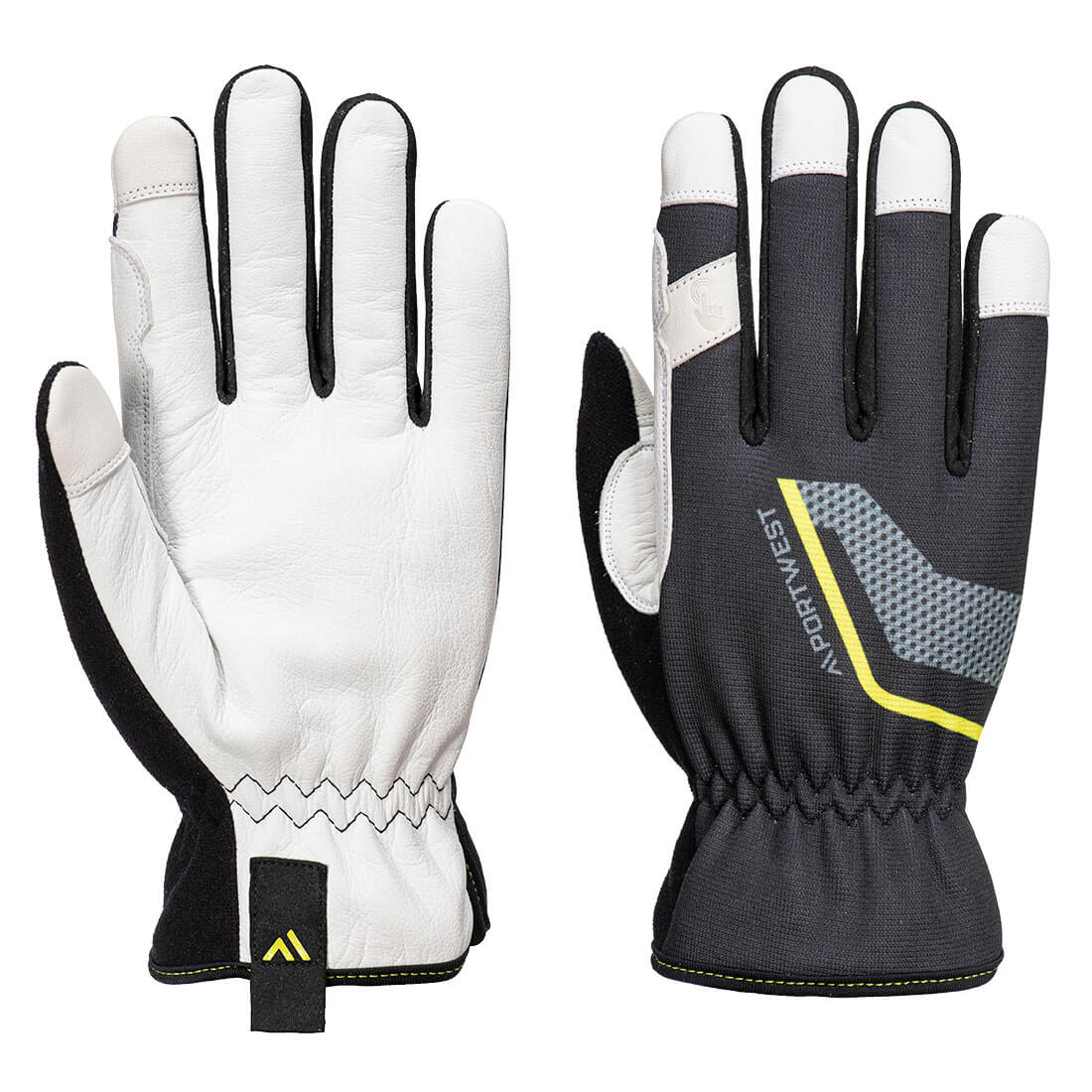 Stretch Utility Lederhandschuh - Schwarz (BKR)