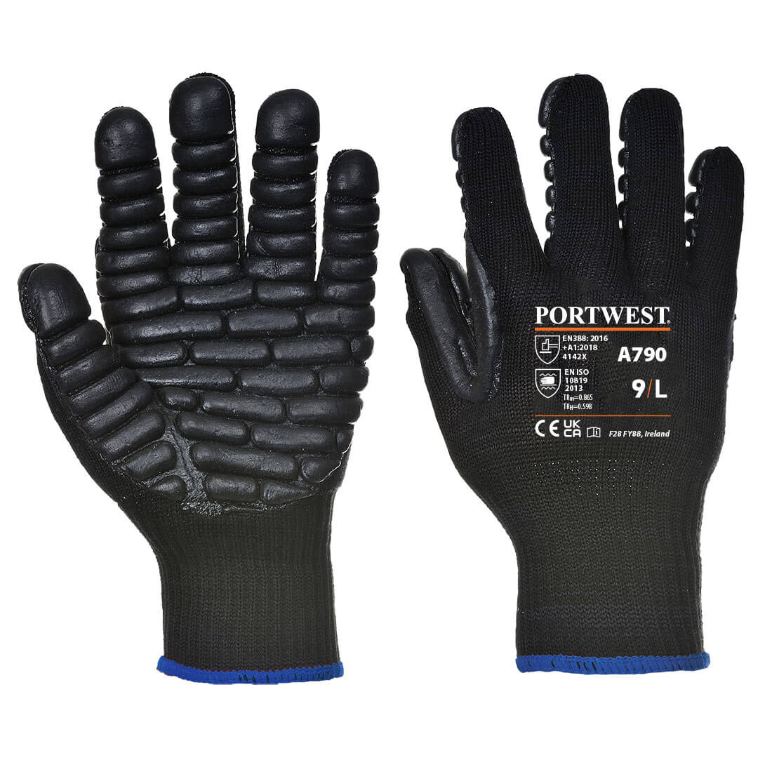 Anti-Vibrations-Handschuh - Schwarz (BKR)