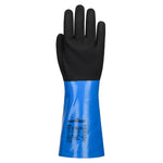 Chem Cut D330 Nitrile Gauntlet - Blau/Schwarz (B8R)