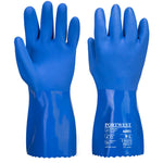 Blauer PVC Chemikalien Schutzhandschuh - Blau (BLU)