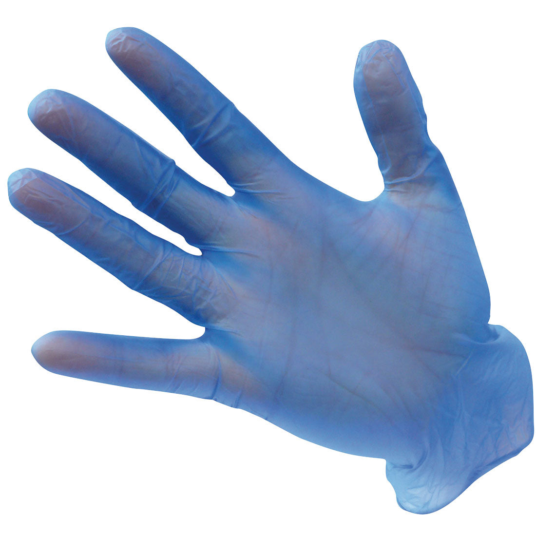 Puderfreier Vinyl-Einweghandschuh (Pk100) - Blau (BLU)