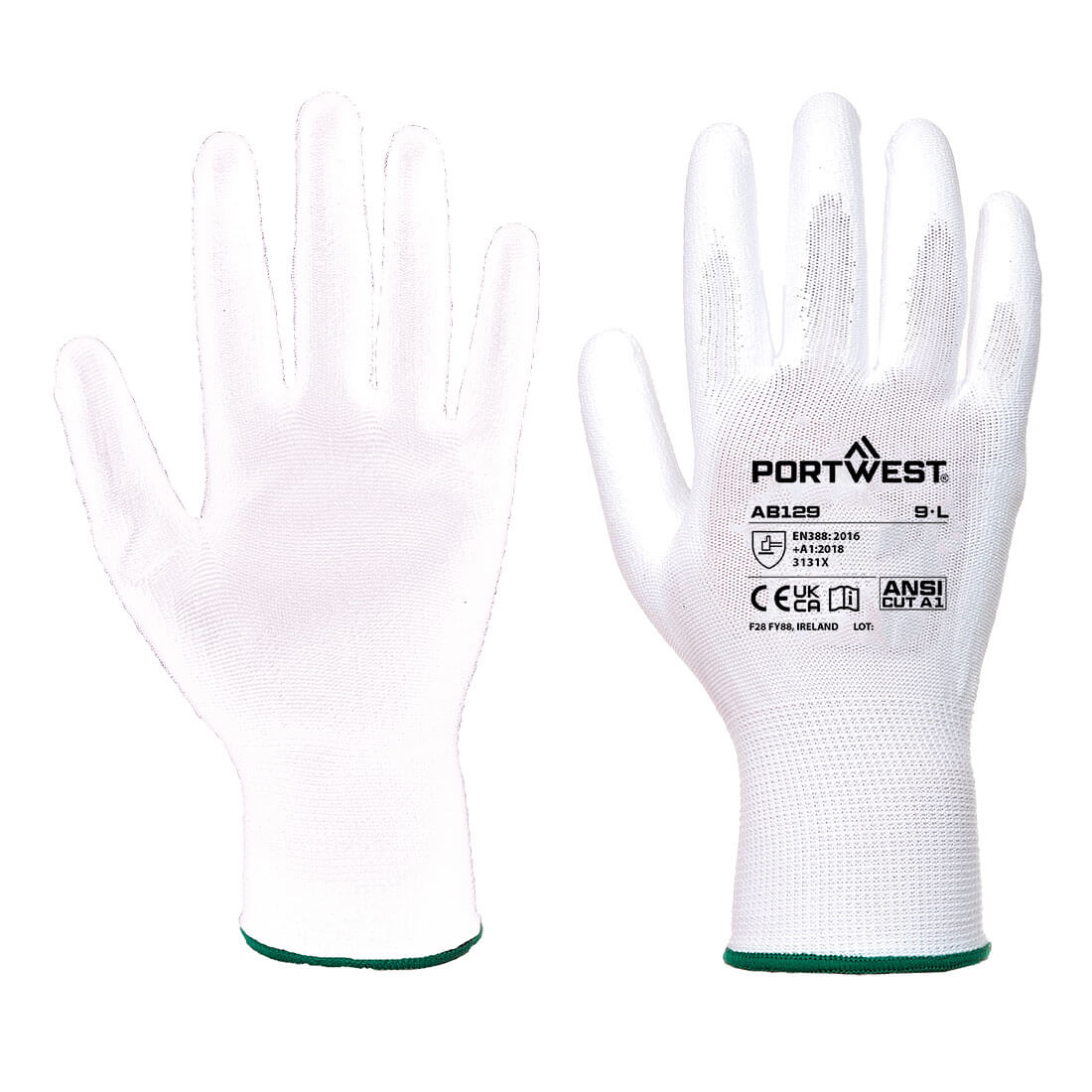 PU-Handschuh (288 Paare) - Weiss (W6R)