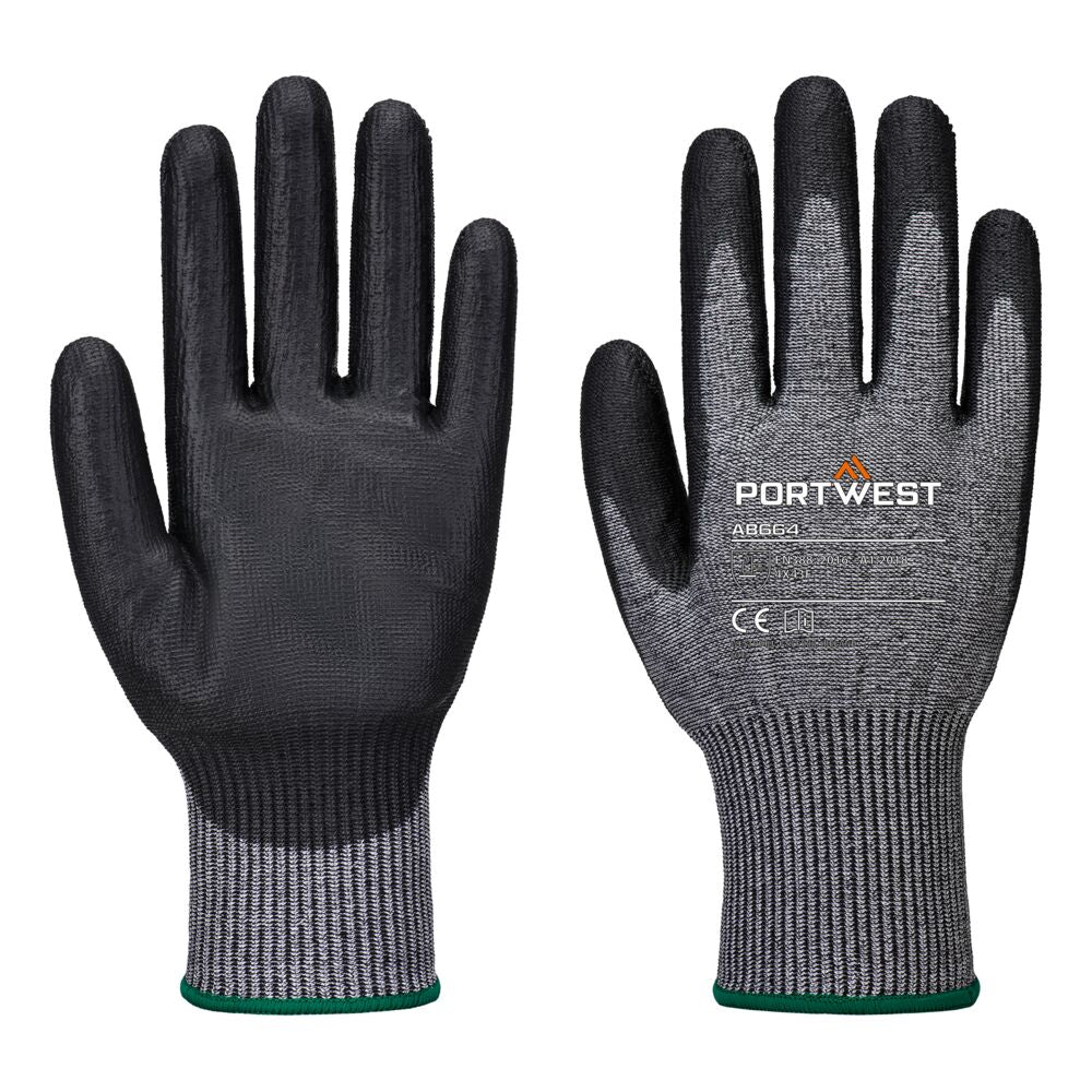 Unverzichtbarer F13 PU Schnittschutzhandschuh (Pk12) - Grau/Schwarz (G8R)