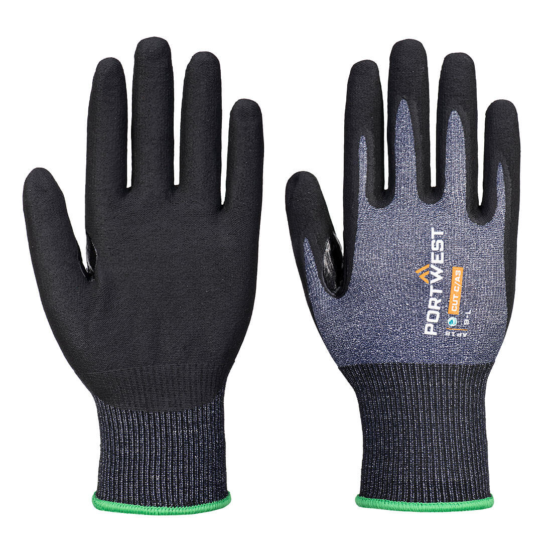 SG Cut C15 Eco Nitril-Handschuhe (Pk12) - Blau/Schwarz (B8R)