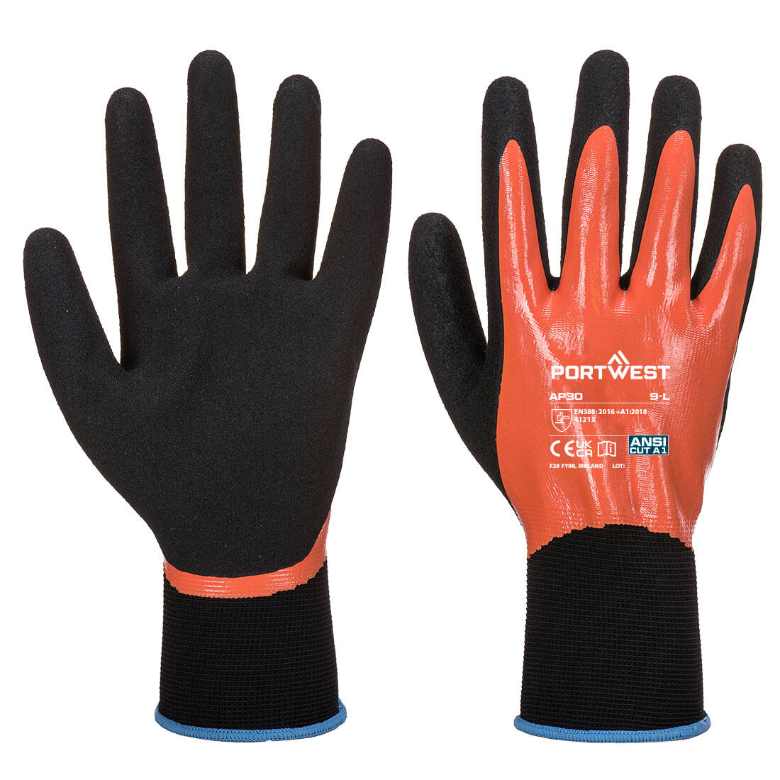 Dermi Pro Handschuh - Orange/Schwarz (O8R)