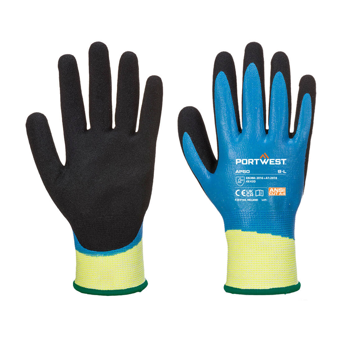 Aqua Pro Schnittschutzhandschuh - Blau/Schwarz (B8R)