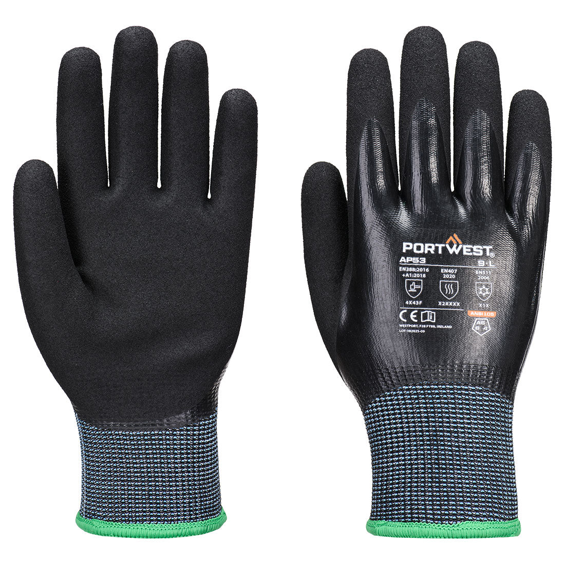 Cut F15 Nitrile Cold Glove - Schwarz (BKR)