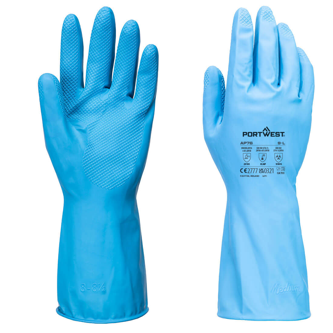 FD Chemical B Latex Light Stulpe (Pk12) - Blau (BLU)