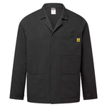 Antistatische ESD-Laborjacke - Schwarz (BKR)