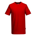 ANTISTATISCHES ESD T-Shirt - Tiefrot (DRR)