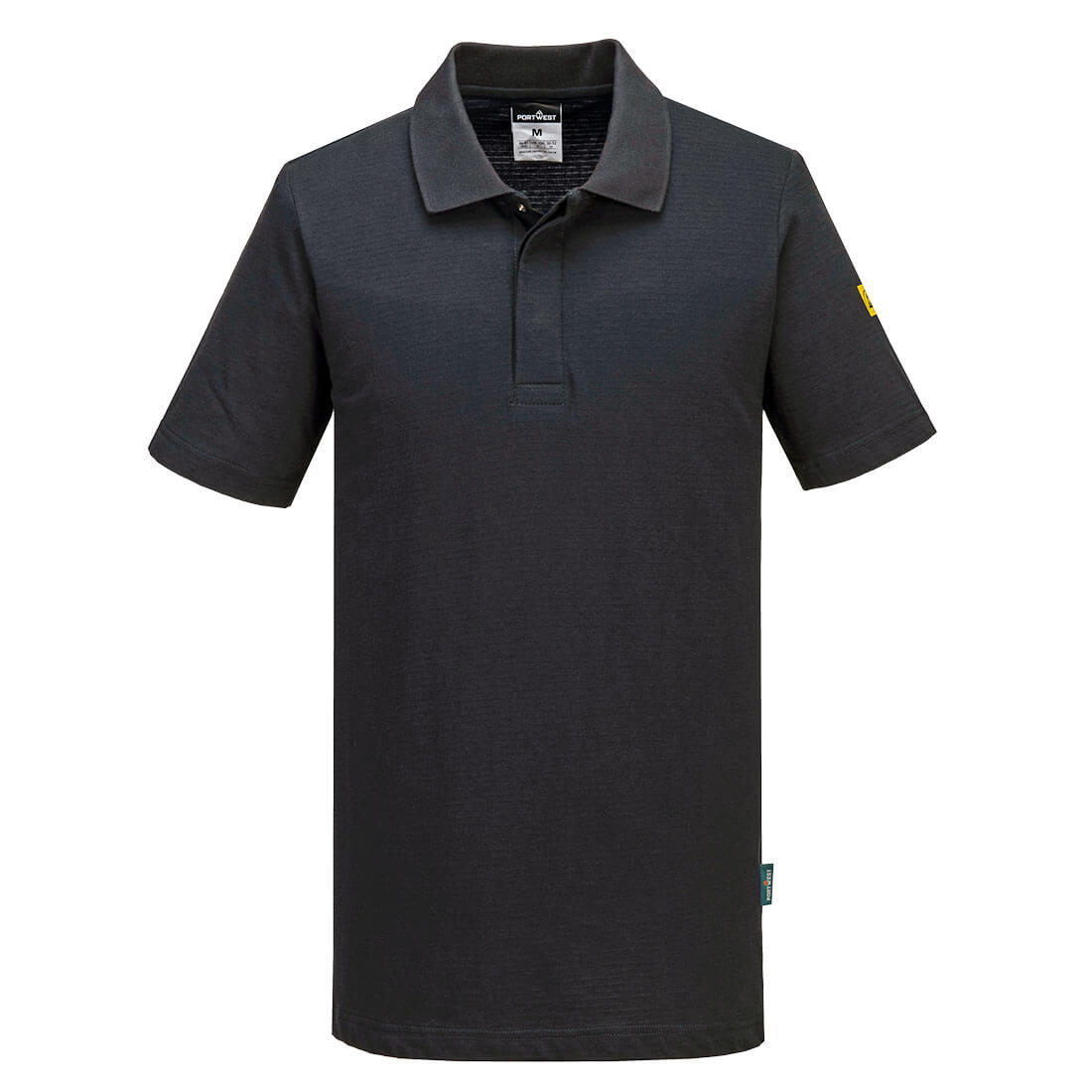 Antistatik ESD Polo-Shirt - Schwarz (BKR)