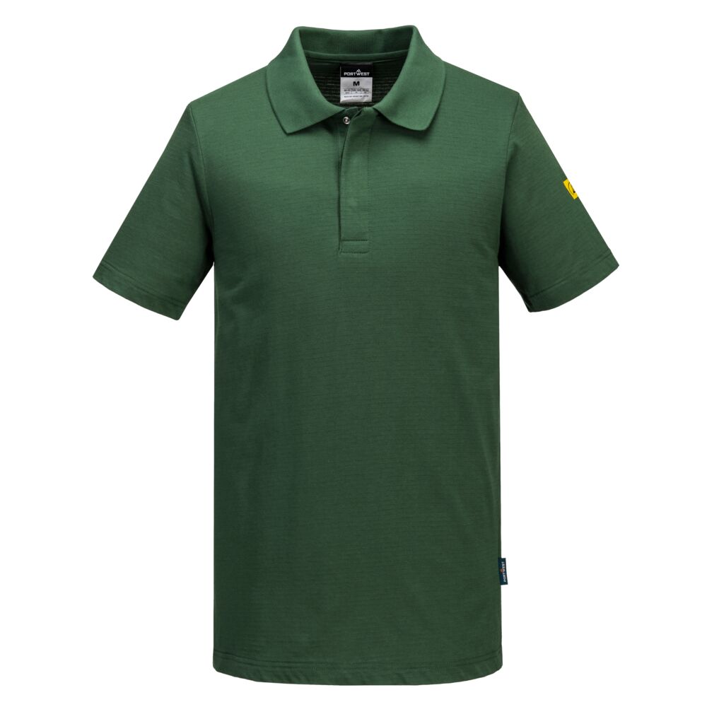 Antistatik ESD Polo-Shirt - Tannengrün (FGR)