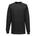Antistatisches ESD-Langarm-T-Shirt - Schwarz (BKR)