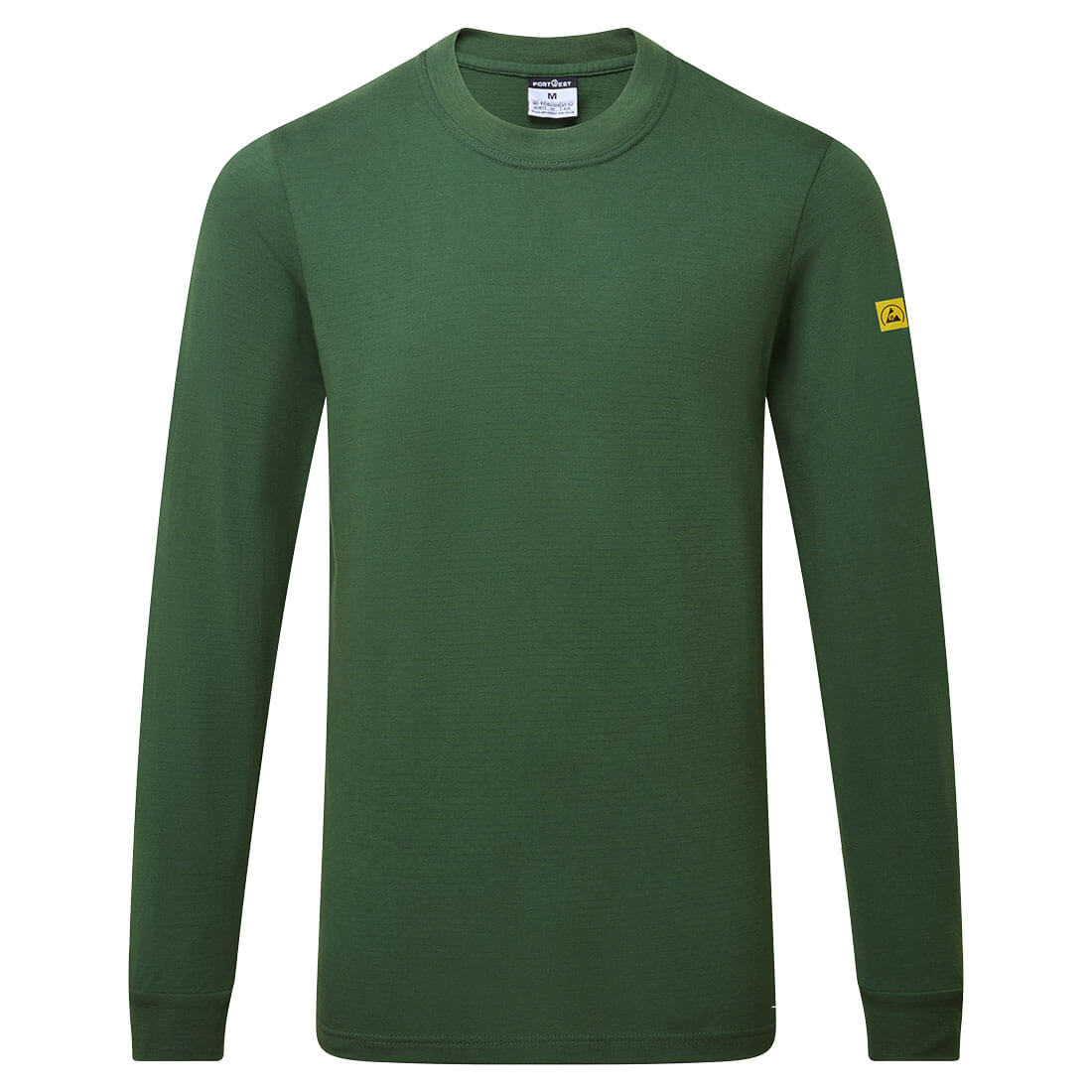Antistatisches ESD-Langarm-T-Shirt - Tannengrün (FGR)