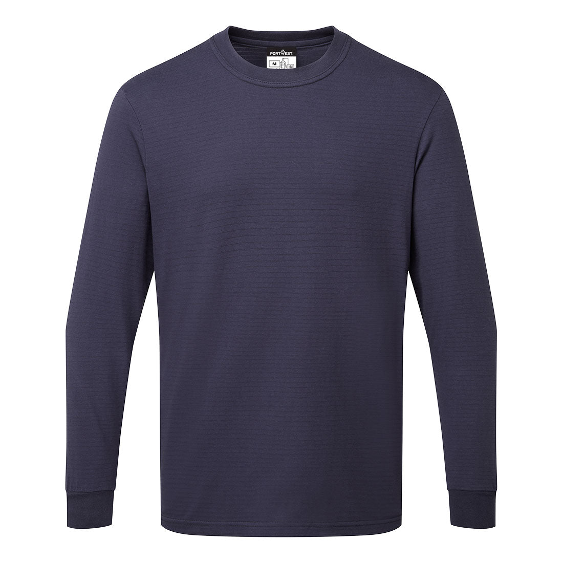 Antistatisches ESD-Langarm-T-Shirt - Marine (NAR)