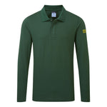Antistatisches ESD-Poloshirt langarm - Tannengrün (FGR)