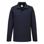 Antistatisches ESD-Poloshirt langarm - Marine (NVR)