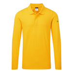 Antistatisches ESD-Poloshirt langarm - Tiefgelb (YE3)