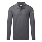 Antistatisches ESD-Poloshirt langarm - Zoom Grau (ZOR)