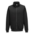 Antistatisches ESD-Sweatshirt mit Reißverschluss - Schwarz (BKR)
