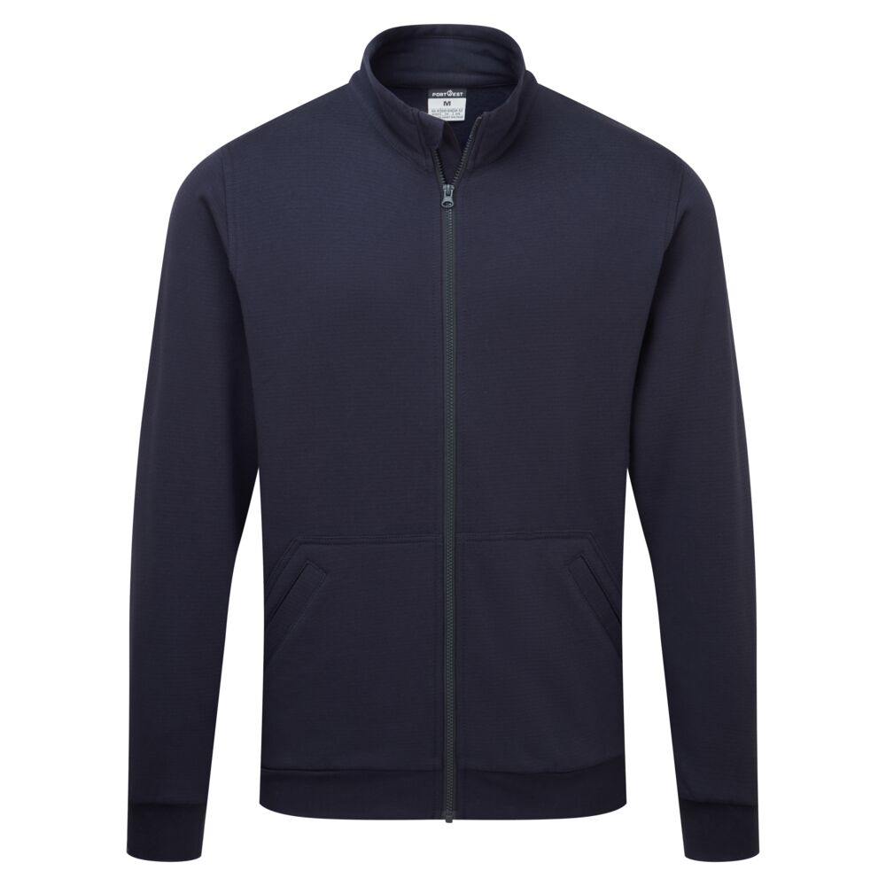 Antistatisches ESD-Sweatshirt mit Reißverschluss - Marine (NVR)